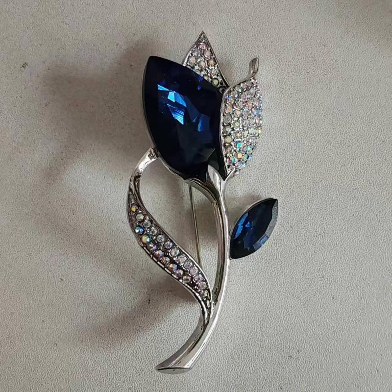 

Mei Mary Trendy hat crystal brooch, premium korean style versatile clothing pin, creative alloy suit brooch синій