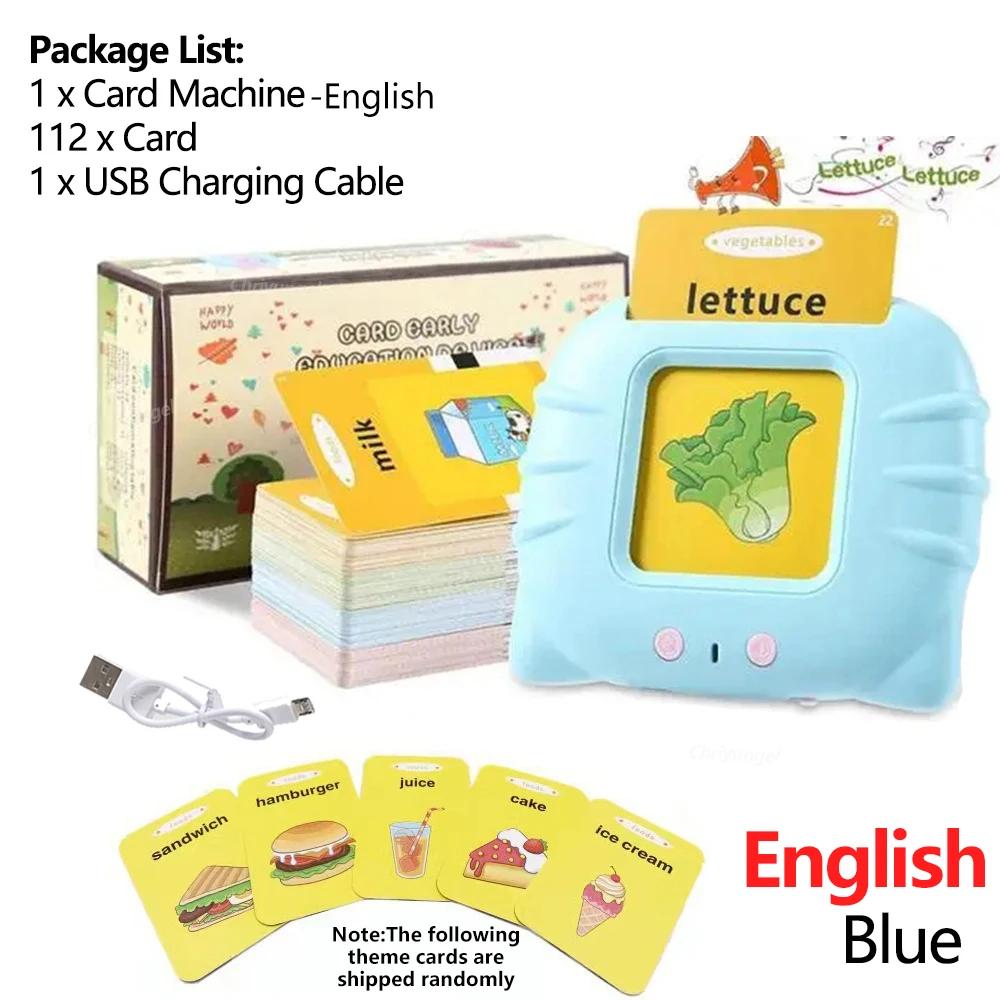 Talking Flashcards Learning Machine For Toddlers English Spanish Italian Arabic Audio Early Educational Toy Gift
