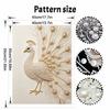 DIY Pearl Diamond Art Painting Kits for Adults & Beginners, Elegant Peacock Sparkling Painting Craft Home Wall Decor Handmade Gift