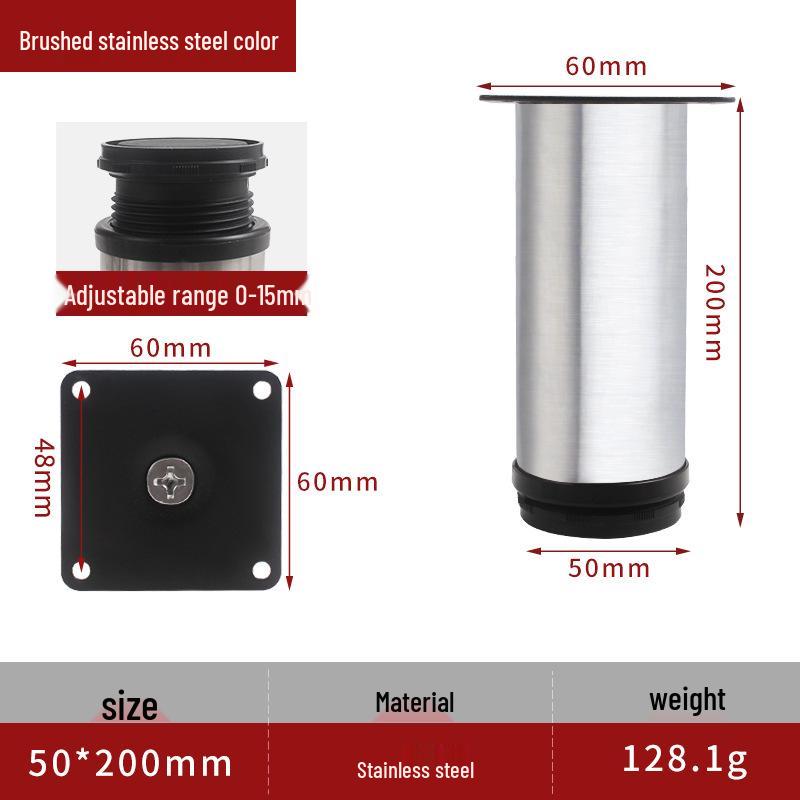 Adjustable Stainless Steel Table & Sofa Legs - Minimalist Furniture Support