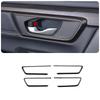 Dark Wood Grain Inner Door Handle Strip Cover Trim 4pcs For Honda CR-V 2017-2022