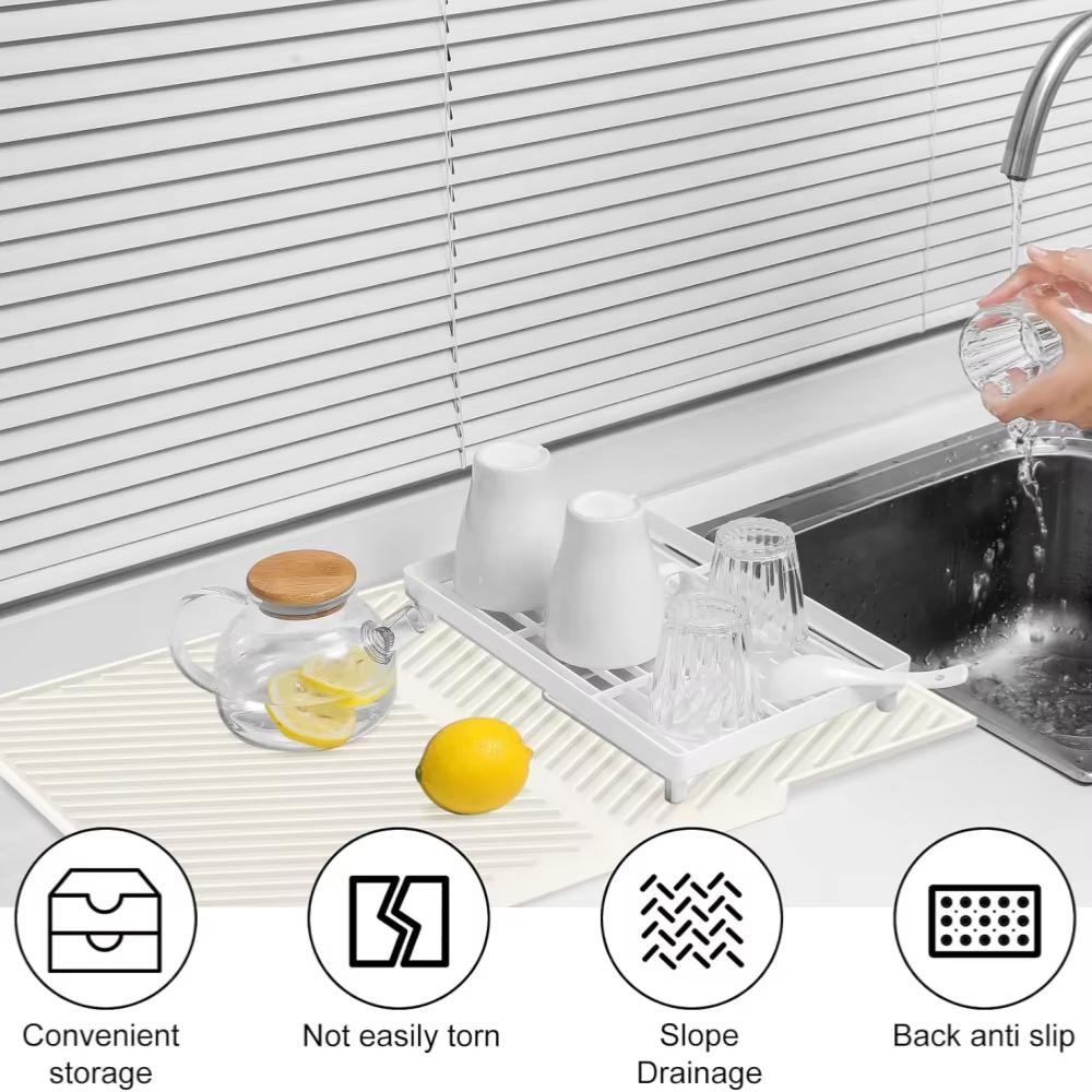 Thickened Dish Drying Pad Heat Resistant Cup Storage Pad Kitchen Accessory Placemats  Table