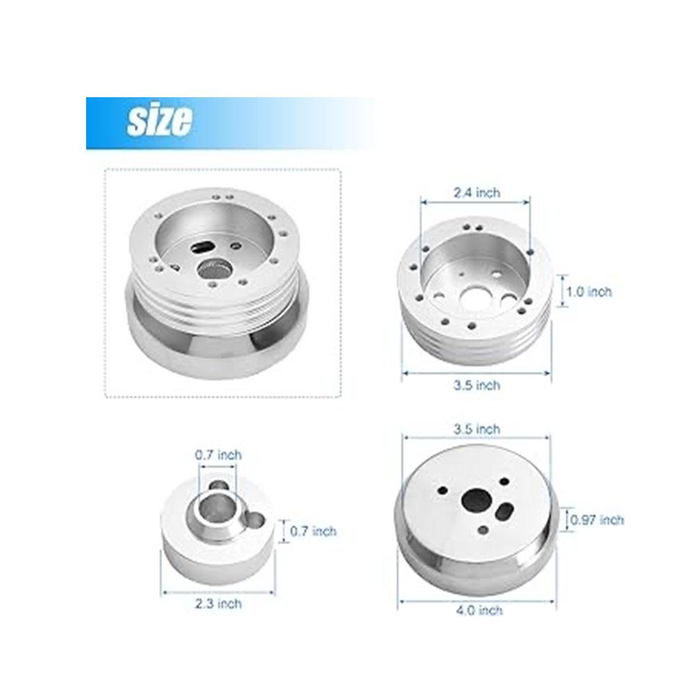 Steering Wheel Hub Adapter 5&6 Hole Compatible with 1969-1994 Chevrolet Chevy GM Flaming River Ididit Buick Jeep Pontiac