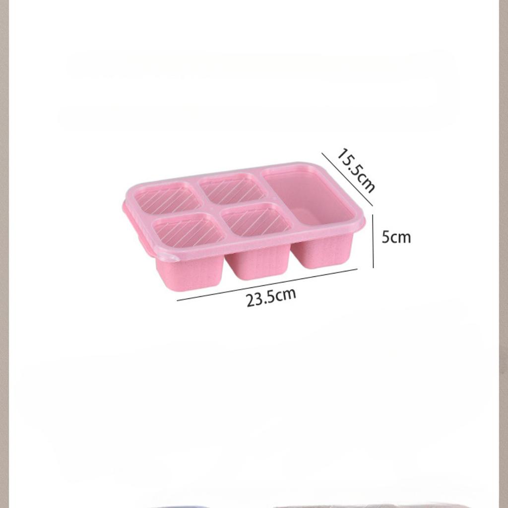 1PC, Bento Lunch Box, Suitable for Travel and Work, Snack Box Container with 5 Compartments