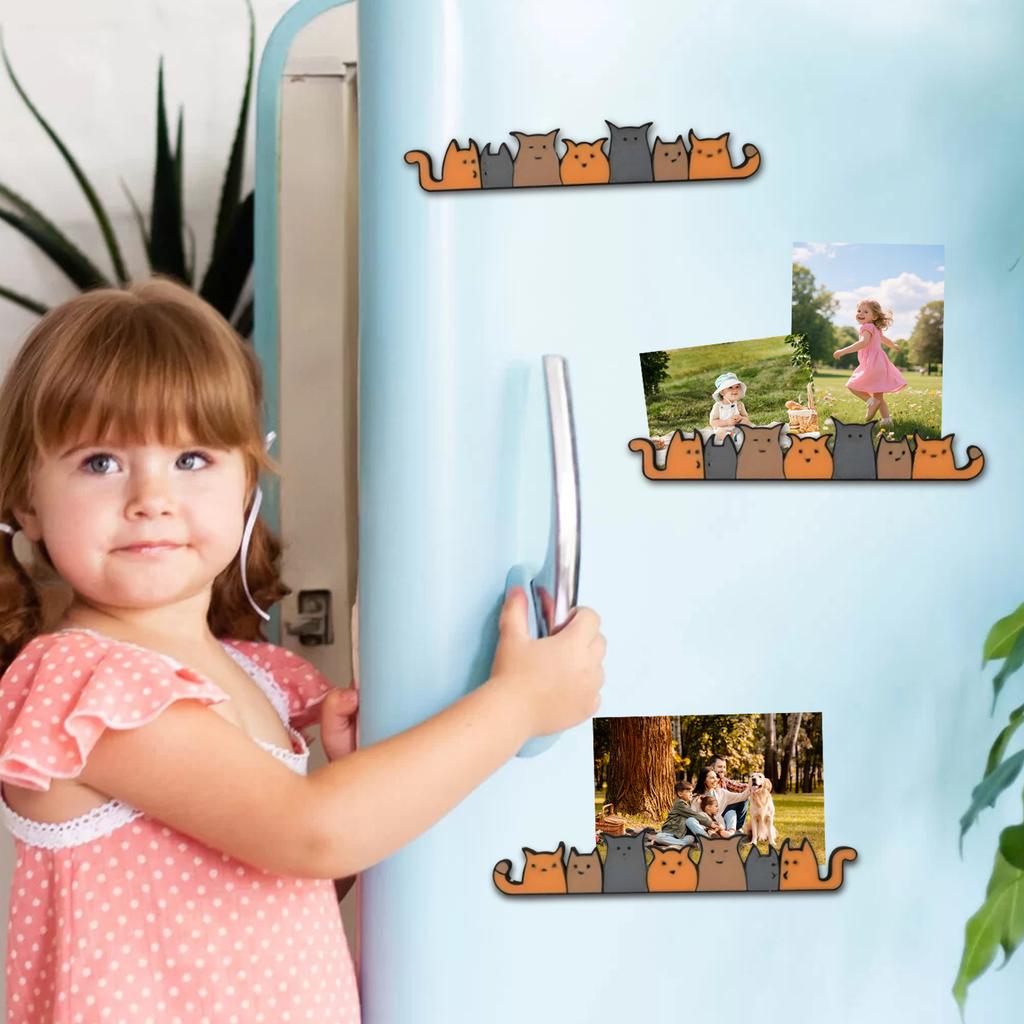 Creative Cat Refrigerator Sticker Clip, Refrigerator Album Clip Home Animal Cat Cultural And Creative Refrigerator Magnet