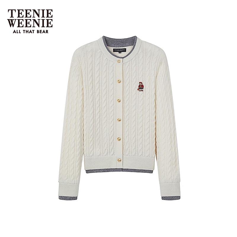 Teenie Weenie Women's Bear Cartoon Knitted Cardigan