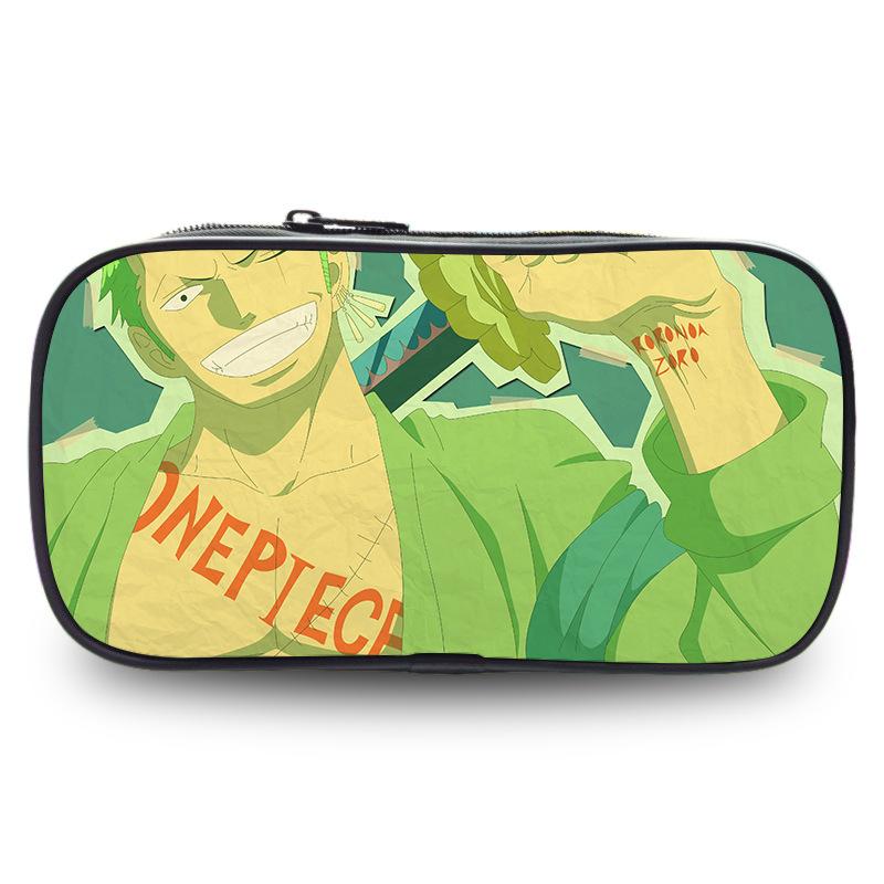 One Piece Monkey D. Luffy Pattern Pencil Case Makeup Bag Pen Bag Student Big Capacity School Supplies Zipper Pencil Pouch