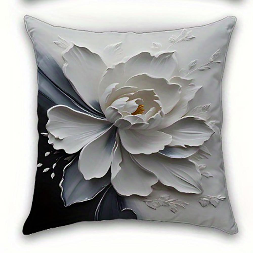 1/4pcs Floral Patterned Pillowcases with 3D Flower Design Sofa Cushion Cover Home Bedroom Room Decoration