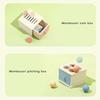 Color Cognition Montessori Wooden Toy Shape Matching Early Education Box  Birthday Gift