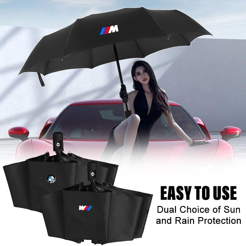 Windproof Rain Fully Automatic Compact 3 Folding Umbrella Car Accessories For BMW M5 E90 E91 E92 X1 X2 X3 X4 F07 F10 F15 F16 Z4