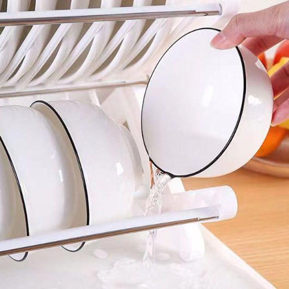 X-Type Folding Bowl Draining Stand Large Capacity Dish Drying Rack Foldable Drain Rack  Kitchen