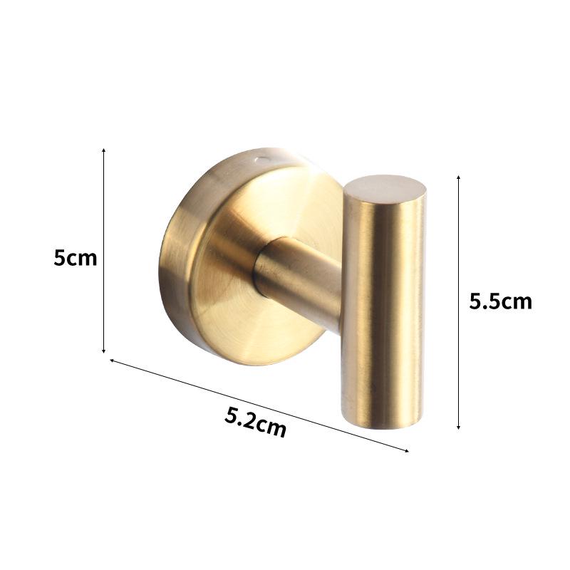 Stainless Steel Punch-Free Wall-Mounted Couple Coat Hooks