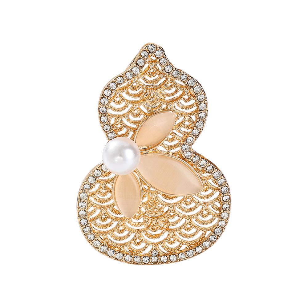 Полая тыква брошь легкая роскошь универсальная высокое чувство ниша новая булавка для корсажа ювелирные изделия женские аксессуары