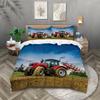 Tractor Pattern Grinding Three-Piece Quilt Cover Digital Printing Kit Quilt Cover Pillowcase Bedding