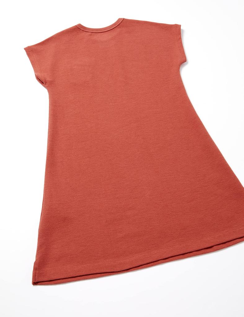 The North Face Short Sleeve Latch Pile Organic Tandoori Spice Size 140 Girls' Dress, Sweat-Wicking, Cotton, Red,