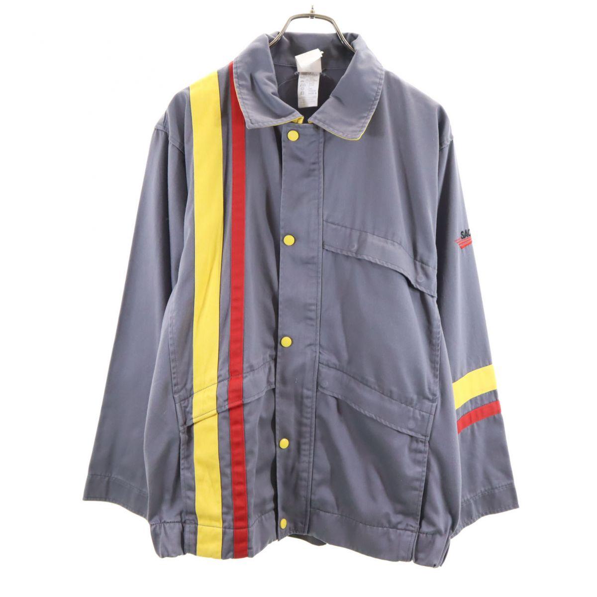 

MULLIEZ 80s Euro Work Vintage With line Jacket 104-108 Gray Men s Used