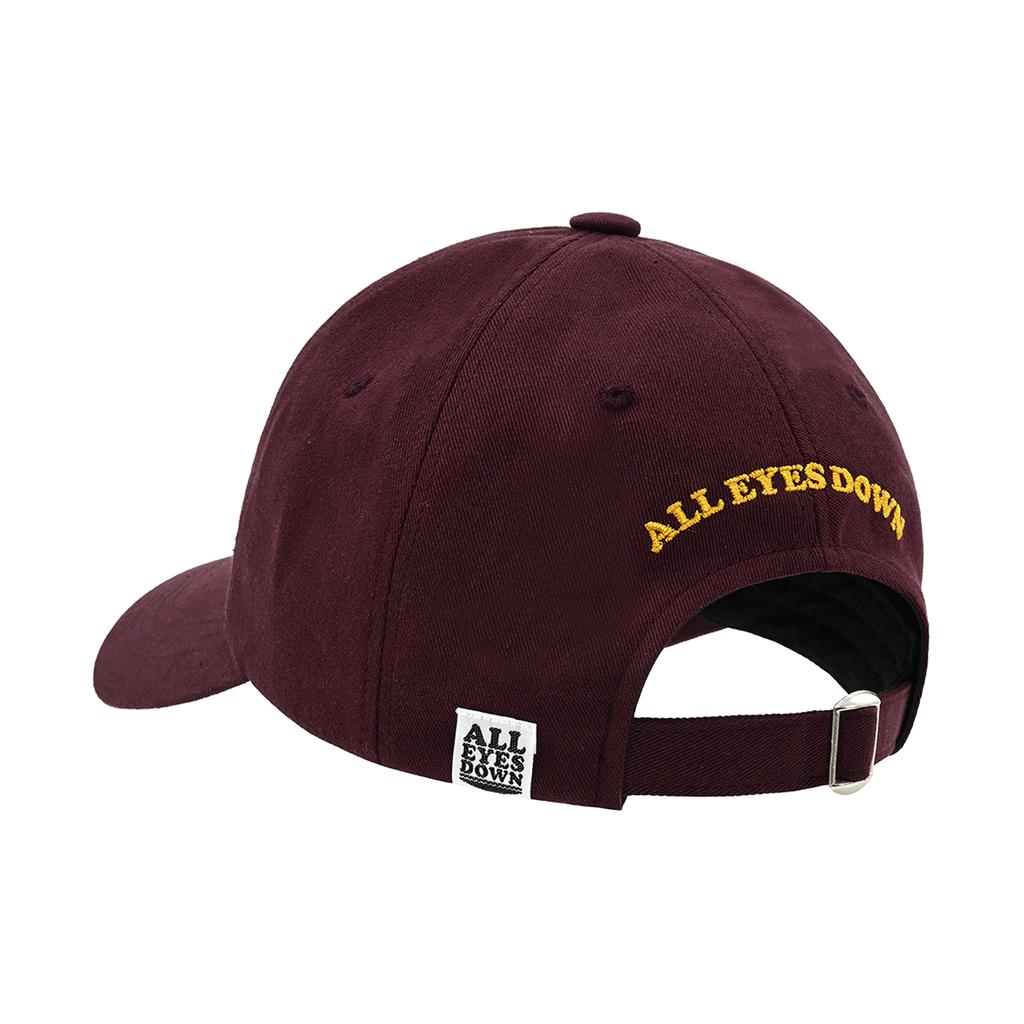 ALL EYES DOWN Stitch Logo Cap(Burgundy)