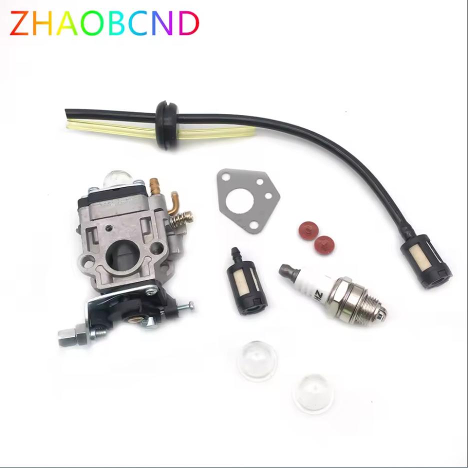 15mm Carburetor Kit for Engine 40-5 44-5 For Brushcutter 43cc 49cc 52cc Strimmer Cutter Chainsaw Carb Carburetors Jets 1