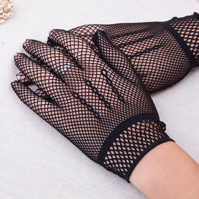 Módní síťované rukavice Dámské Letní UV Ochrana Řidičské rukavice Síťované rukavice Černá Bílá Nylon Jednobarevná Rukavice