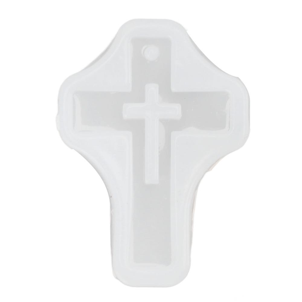 10pcs Food Grade Silicone Silicone Cross Mold Pendant Casting Mold  For Craft Projects
