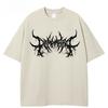 2026 Hot Sale Hip Hop Faded Black T-Shirt Dark Streetwear Aesthetic Graphic T Shirt Black Metal Style Men Women Tshirt Cotton Tops Tees Short Sleeve