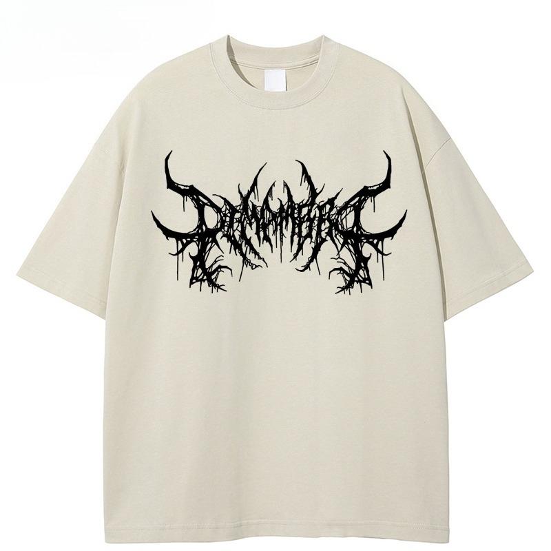 2026 Hot Sale Hip Hop Faded Black T-Shirt Dark Streetwear Aesthetic Graphic T Shirt Black Metal Style Men Women Tshirt Cotton Tops Tees Short Sleeve