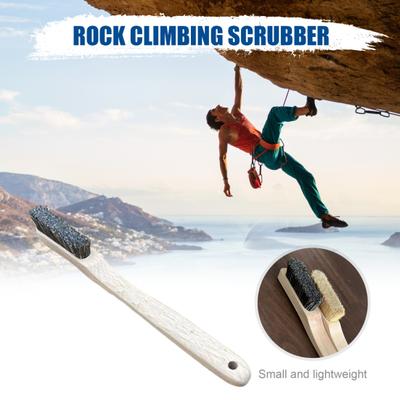 Szczotka do wspinaczki Yousheng z drewnianą ergonomiczną rączką, gęste włosie dzika, przenośna, do wspinaczki wewnątrz i na zewnątrz, bouldering, narzędzie do czyszczenia