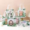 5Pcs Wild Zoo Party Gift Bag Non Woven Jungle Animal Gift Bag Children'S Wild Zoo Theme Party Birthday Gift Bag