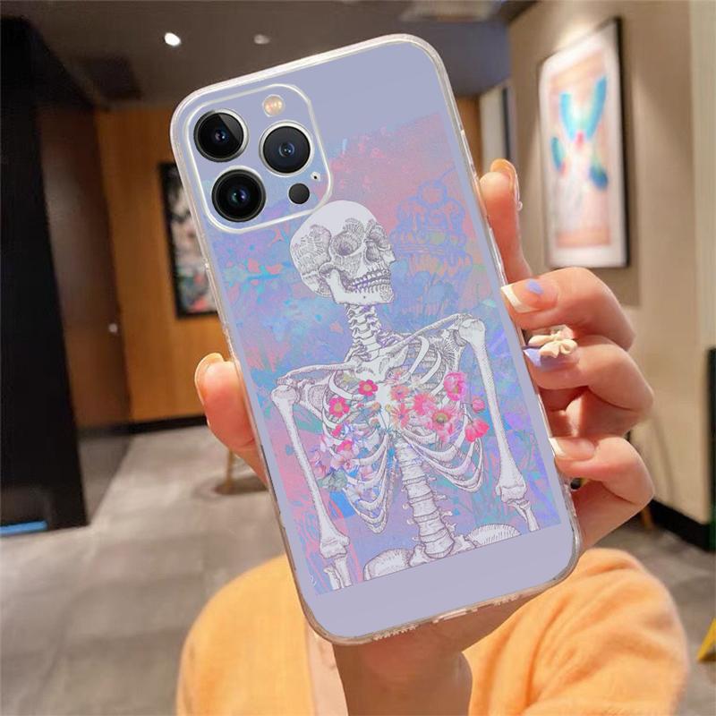 Skeleton Phone Case For iPhone 17 Pro Max Air 17 16 15 14 13 Pro Max 15 16 Pro 15Plus