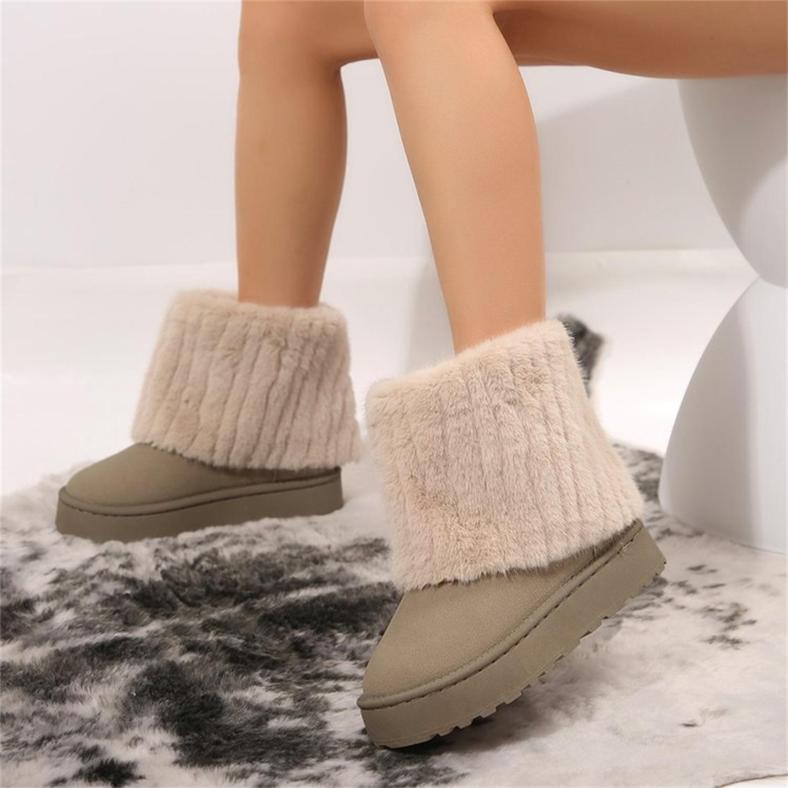Winter Warm Thick-soled Fleece-lined Versatile Cotton Snow Boots For Outdoor Wear 41 2160₽