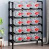 Simple Multiple LayersShoe Rack Multi-purpose Storage Cabinet Black Shoe Rack Shelf Save Space Living Room Shoe Storage Rack