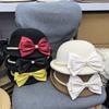 Casual Fashion Top Hat French Hepburn Style Pearl Bow Woolen Beret Fashion Sweet Bow Hat
