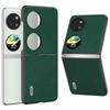 For Huawei Pocket 2 Cross Texture Phone Case Genuine Cow Leather Back Shell