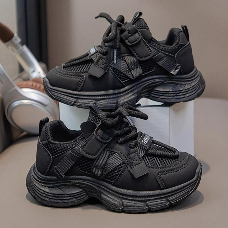 

Children Summer Soft Sole Breathable Mesh White Shoes Girls Athletic Casual Sneakers Versatile Toddler Boys Chunky Sneakers size 37 чорний