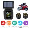 Solor USB Ladung Motorrad TPMS Reifendruckkontrollsystem 2 Externe Sensoren Reifentemperaturalarm LCD-Anzeige