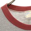 TOWNCRAFT 70s Vintage Short Sleeve Ringer Plain T-shirt L Gray Men's Used