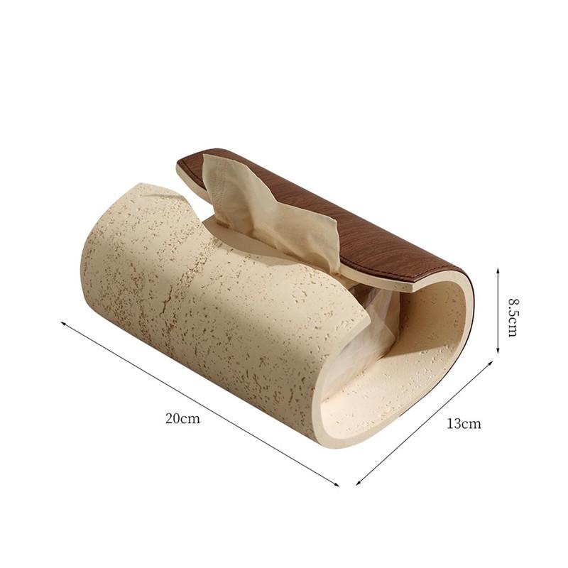 Песчаниковая пещера Каменный держатель для салфеток, Кожаный декоративный держатель для салфеток, Держатель для салфеток, Настольный органайзер для салфеток в гостиную