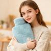 Cute Plush Hot Water Bottle with Rabbit Tag and Hand Warmer - Thickened, Explosion-Proof PVC, Removable, Washable, Hot Compress