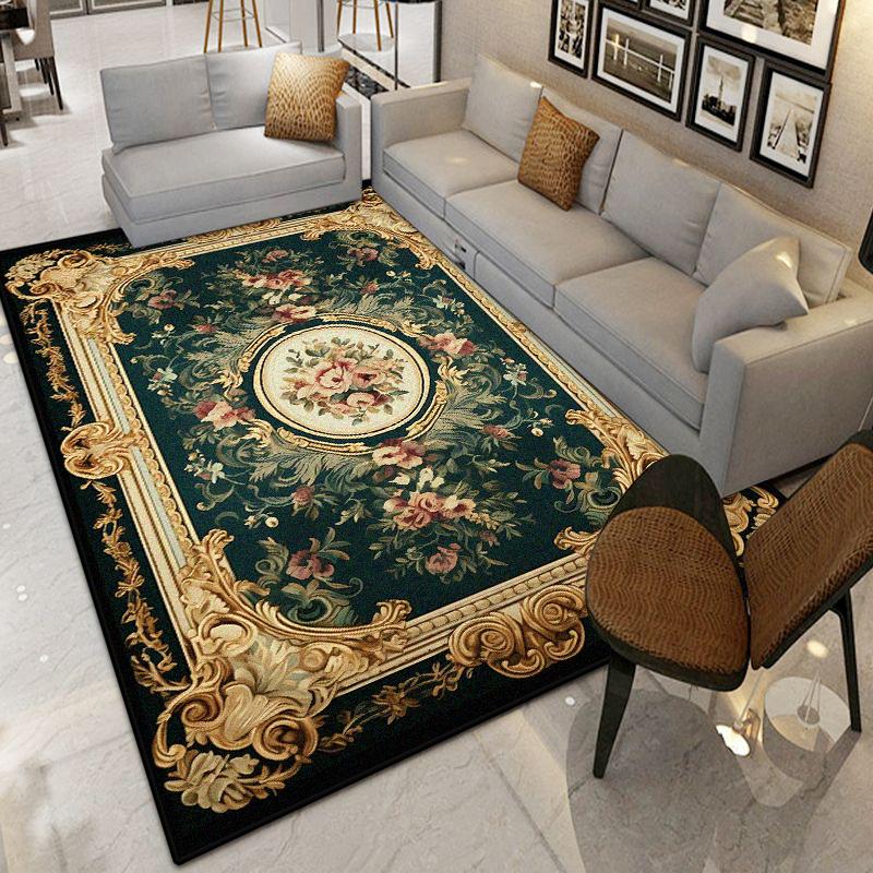 Retro European Style CARPET FOR LIVE ROOM Decoration Bedroom Washable Cloakroom Lounge Rug Non-slip Coffee Tables Mat Floor Mats