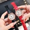 Ladies Luminous Quartz Watch Luxury Fashion Rhinestone Digital Leather Strap Casual Wristwatches Relogio Feminino Reloj Mujer