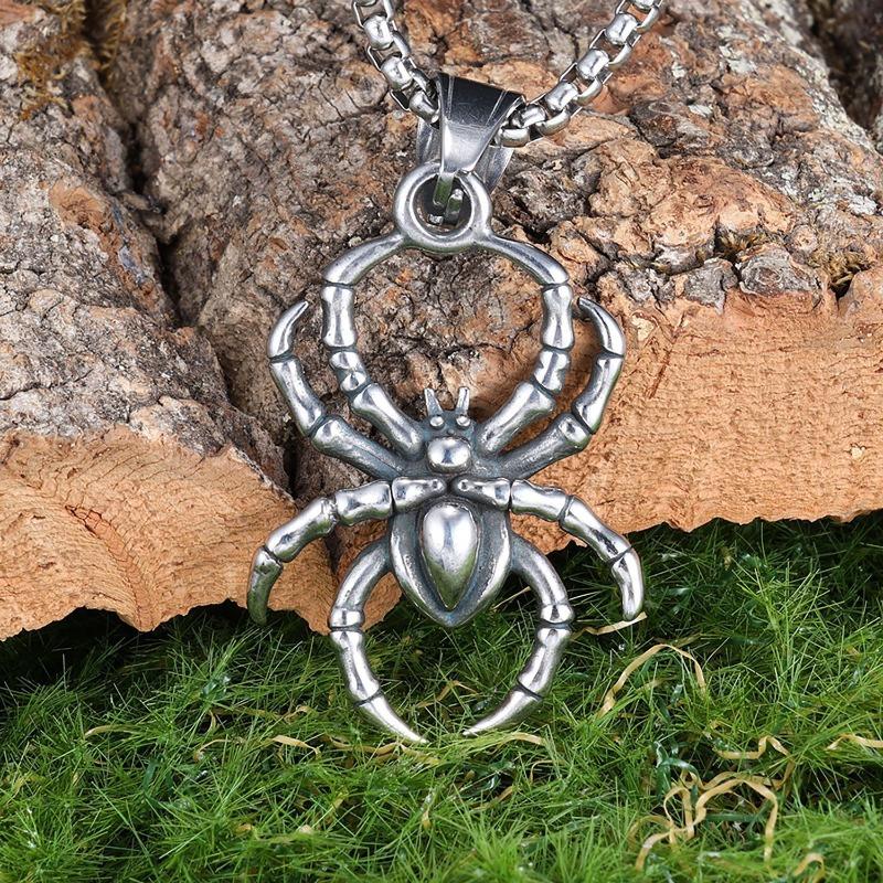 Meier Viking retro spider pendant - trendy punk style party necklace
