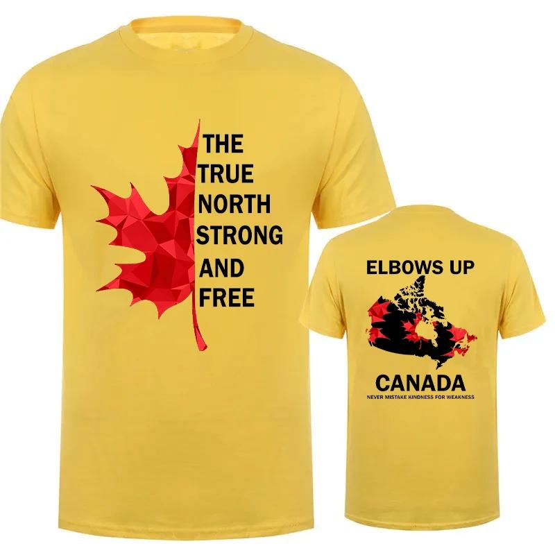 

Футболка Elbows Up Canada Истинный Север Сильный и Свободный Гордая Канадская Футболка Канада Не Продается Футболки для Мужчин Женская Одежда 4XL