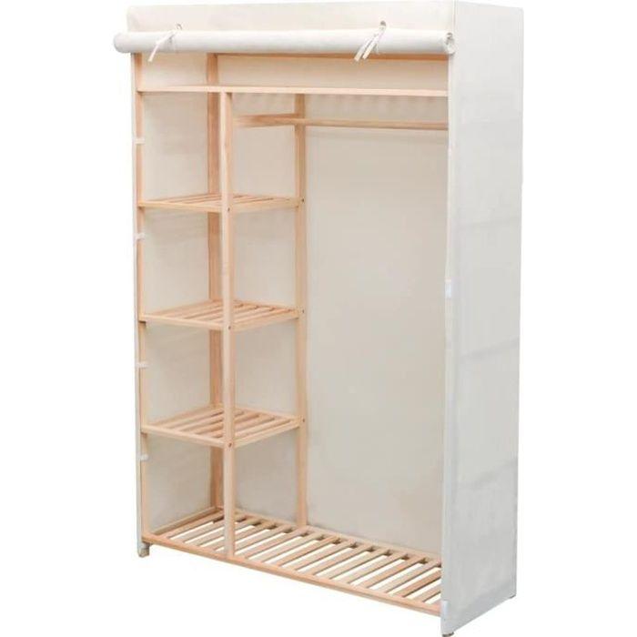 VidaXL Garde-robe en tissu et bois de pin 110x40x170 cm 42976