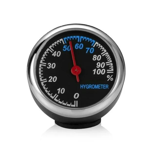 Car Mounted Thermometer Quartz Dial Car Air Vent Clock Mini Car Digital Clock Thermometer Hygrometer Decorative Accessories