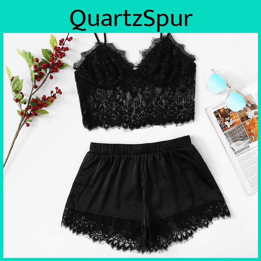 Womens Sling Plus Sexy Size Sleepwear Lingerie Lace Nightwear Underwear Set