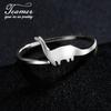 Teamer Cute Dinosaur Stainless Steel Ring Women Minimalist Open Adjustable Finger Ring Fashion Jewelry Birthday Gifts Wholesale