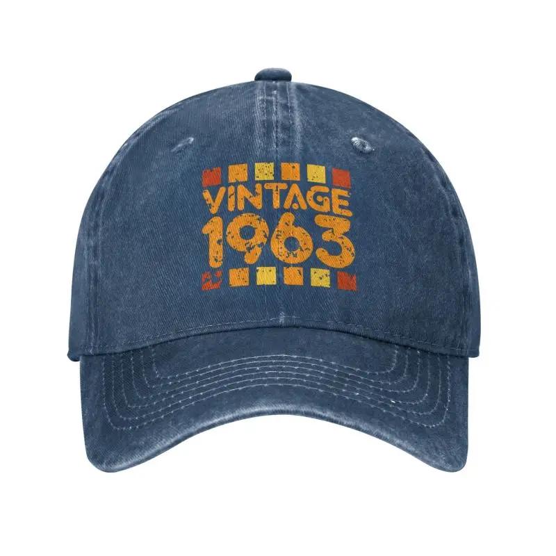 Unisex Cotton Vintage Born In 1963 Baseball Cap Adult 60 Years Old Gifts 60th Birthday Adjustable Dad Hat Women Men Outdoor