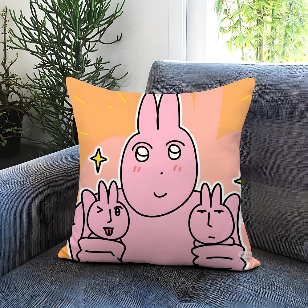 popular my friend rabbit Cushion Cover Comfortable Reversible Pillow Cover Ideal for Car Sofa Bedroom & Beyond