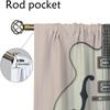 Partition Guitar Pattern Curtains Camera Tulle Bedroom Child Room Shades Window Curtain Living Kitchen Light Blocking Polyester Ideal For Master