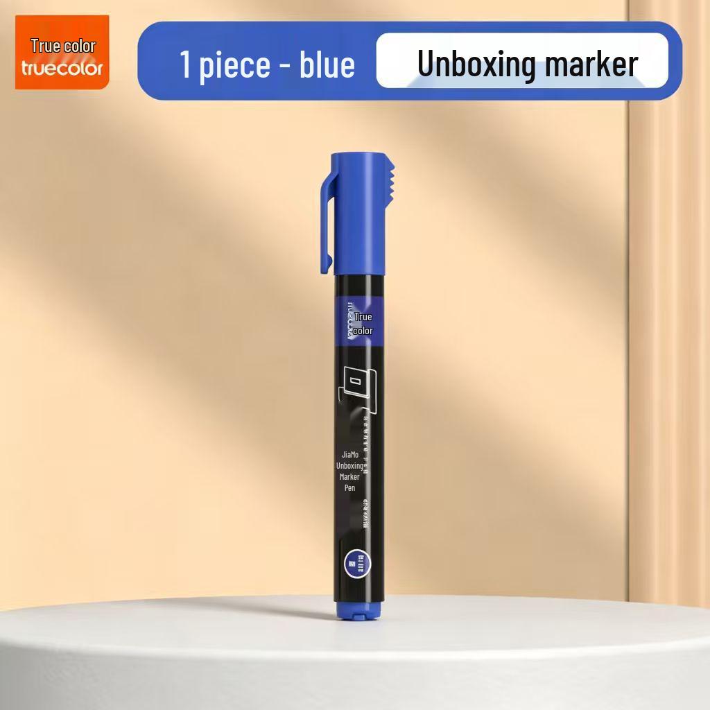 True Color Dual-Head Quick-Dry Fine-Tip Marker for Kids - Black, Waterproof, Oil-Based